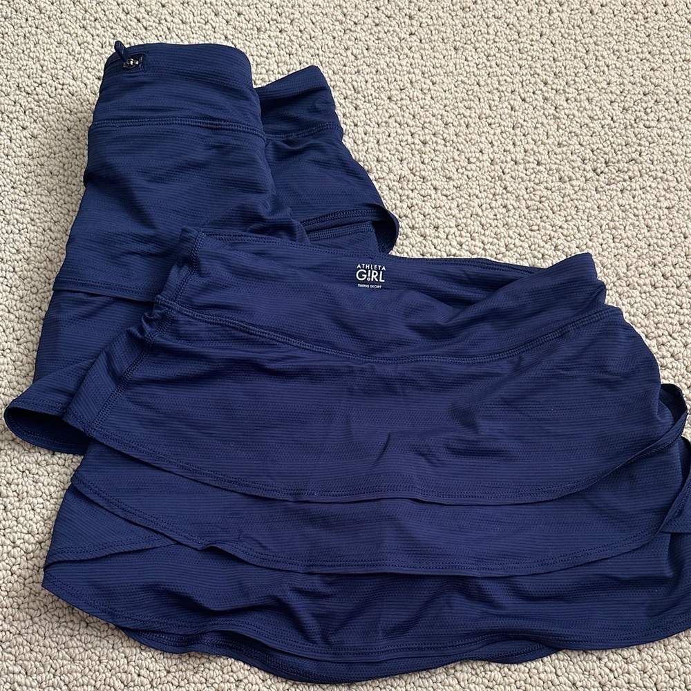 Lot of 2 Athleta Girl Navy Skirt size med